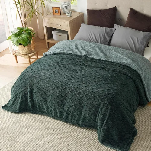 Miniatura 22 de Bedsure Gentlesoft - Manta de forro polar Sherpa para sofá, mullida y acogedora manta de jacquard para mujer, regalo de Navidad, gruesa y cálida