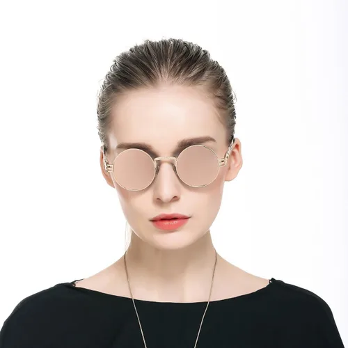 Miniatura 29 de Dollger Gafas de sol redondas Steampunk con marco de metal