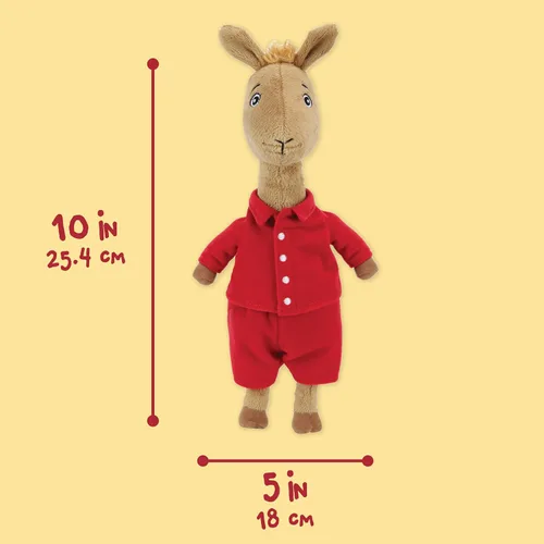 Miniatura 4 de Peluche de tejido suave de Llama Llama en pijama rojo, bolsa de frijoles, juguete de 25 cm