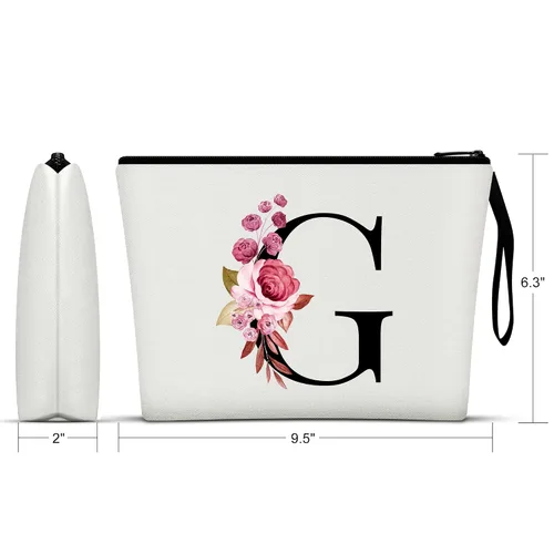 Miniatura 2 de Vavabox A-Z Bolsa de Maquillaje Personalizada, Regalos de Cumpleaños para Mujeres Mamá, Regalos para la Mejor Amiga, Bolso Cosmético para Novia