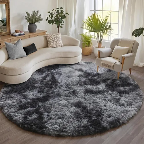 Miniatura 67 de ONASAR - Alfombra de pasillo negra de 2 x 6 pies, esponjosa, lavable, ultrasuave, afelpada, peluda, tapete para bebés, dormitorio de niños, armario