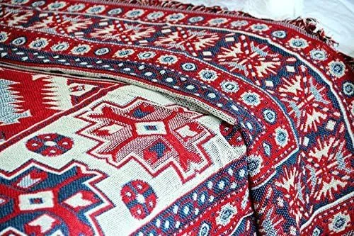 Miniatura 6 de LELVA Manta tejida de hilo bohemio para sofá, manta multiusos (51 x 70 pulgadas)