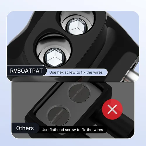 Miniatura 5 de RVBOATPAT Conector multigrifo aislado de 2 puertos 4-14 AWG de aluminio a cobre, conectores de alambre de aluminio de entrada de un solo lado, 5PCS
