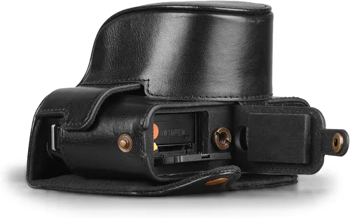 Miniatura 6 de MegaGear MG1979 Ever Ready - Funda de piel auténtica para cámara compatible con Fujifilm X Series X-E4, color negro