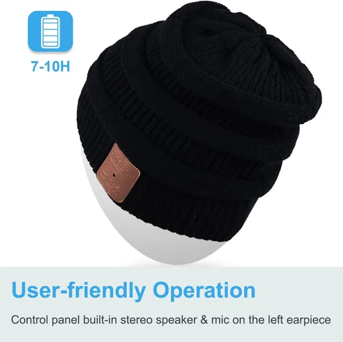 Miniatura 16 de Rotibox - Gorro inalámbrico con Bluetooth para deportes al aire libre, regalo de Navidad.