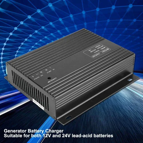 Miniatura 2 de Cargador de batería del generador, 12V/24V 10A Generador Genset Cargador de batería inteligente para motocicletas automotrices del coche