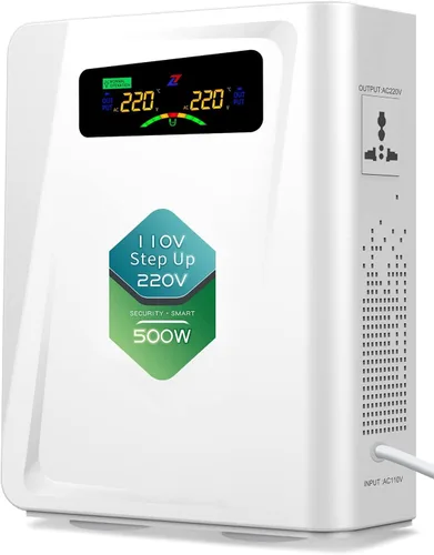 Miniatura 11 de Transformador de 220 V a 110 V de 1000 W, convertidor de voltaje de energía sin ruido, con diez funciones de protección, adecuado para máquinas
