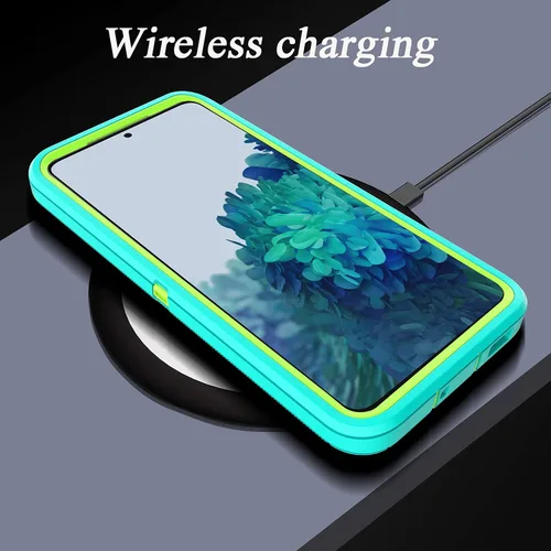 Miniatura 6 de Funda resistente 3 en 1 para Galaxy S21 (no para S21 Plus), con película de TPU flexible y película de lente de cámara, paquete de 2 fundas