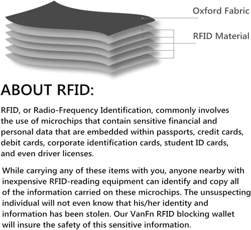 Miniatura 22 de VanFn Cartera RFID para pasaporte de viaje, soporte para pasaporte familiar, organizador de documentos de viaje serie P.Travel (nailon, gris)