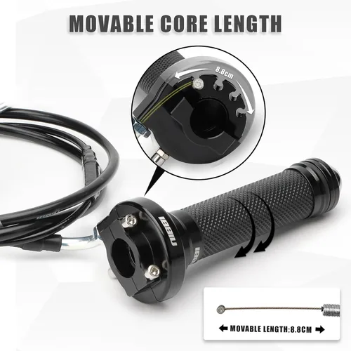 Miniatura 5 de NIBBI Kit de carburador de 28 mm - Carburador PE28 GY6 tubo curvo de 185 mm línea de acelerador manillar adecuado para motor GY6 patinete 150CC-250CC