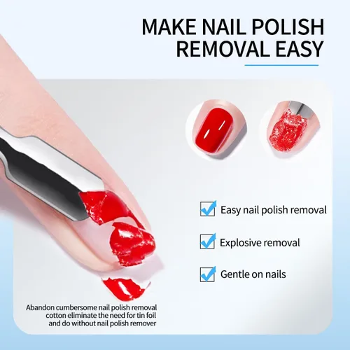 Miniatura 5 de Removedor de esmalte de uñas de gel, 0.7 onzas líquidas, removedor de gel mágico de acción rápida para gel UV/LED, enriquecido con acondicionador