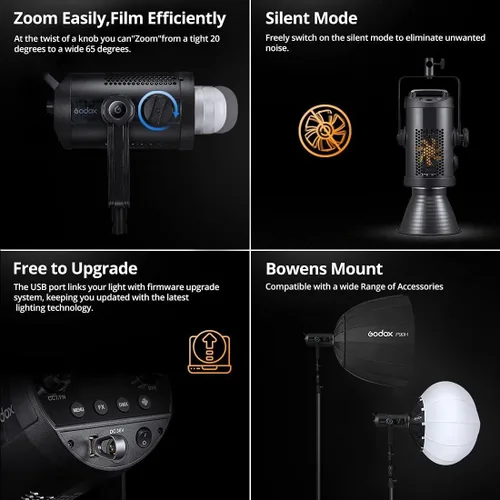Miniatura 2 de Godox SZ200Bi - Luz de video LED bicolor con zoom