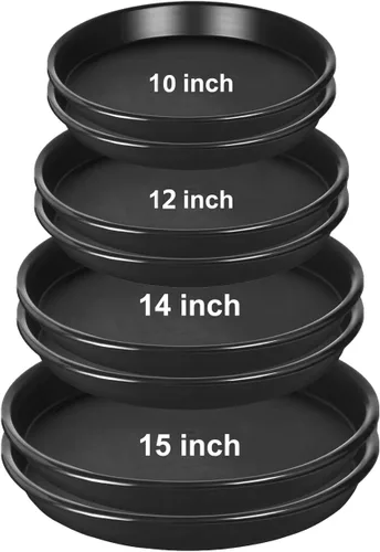 Paquete de 8 Platillos de Plástico para Plantas de 10 Pulgadas 12 Pulgadas 14 Pulgadas 15 Pulgadas Bandejas de Goteo Platillos para Plantas de