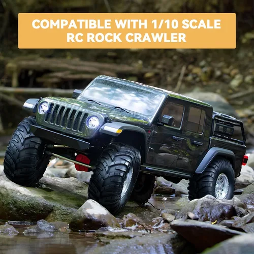 Miniatura 6 de 2.2 RC Crawler Neumáticos 1/10 RC Crawler Neumáticos con insertos de espuma OD 5.04 pulgadas/5.039 in para Axial Wraith Wrangler Wraith Spawn 1/10