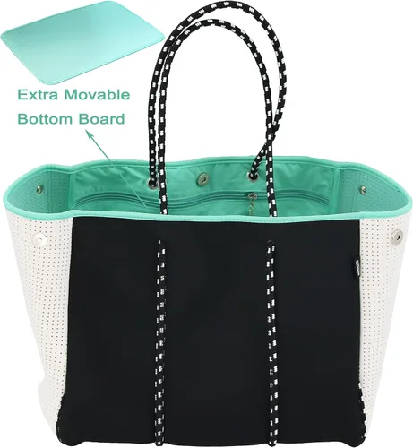 Miniatura 3 de QOGiR Bolsa de playa multiusos de neopreno con bolsillo interior con cierre de cremallera