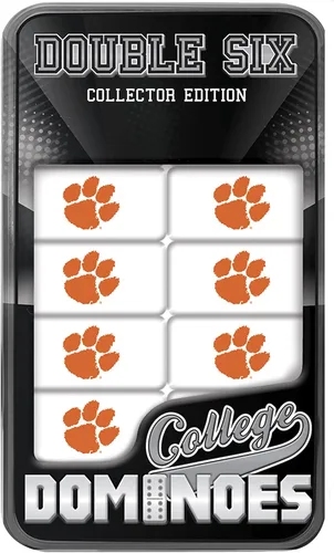 MasterPieces Juego de dominó de 28 piezas con licencia oficial de la NCAA Clemson Tigers para adultos