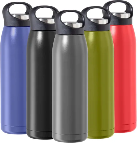 Miniatura 13 de OGGI Freestyle - Botella de agua aislada de acero inoxidable, doble pared aislada al vacío, termo de viaje, 23 onzas (23.0 fl oz), color negro