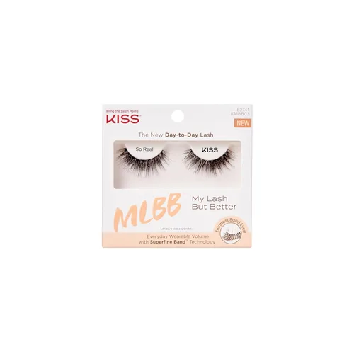 KISS My Lash But Better, Pestañas Postizas, 'Tan Real', 12mm, Incluye 1 Par De Pestañas, Fácil De Aplicar, Racimos De Pestañas Reutilizables