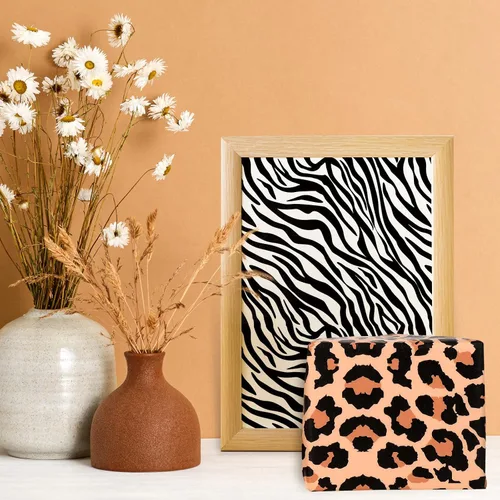 Miniatura 7 de AnyDesign 90 hojas de papel de seda con estampado animal, 5 diseños de leopardo, cebra, jirafa, tigre, vaca, patrón de piel de animales, surtido