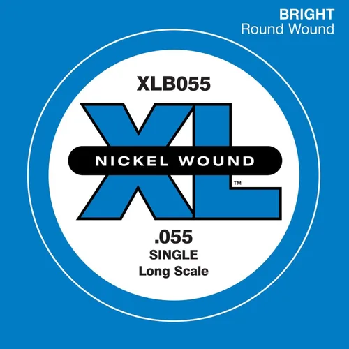 Miniatura 24 de D'Addario XLB020P Guitarra Bajo de Acero Liso Cuerda Simple, Escala Larga, .020