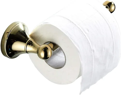 Miniatura 11 de Flybath Portarrollos de papel higiénico sin tapa de latón antiguo, barra de rollo de papel higiénico para baño montado en la pared, 20 cm / 7.87