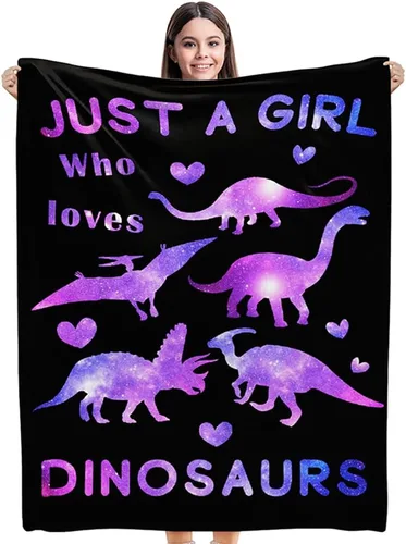 Miniatura 11 de Manta de dinosaurio personalizada con nombre, manta de bebé personalizada para niñas y niños, regalo para bebés, recién nacidos, niños, manta