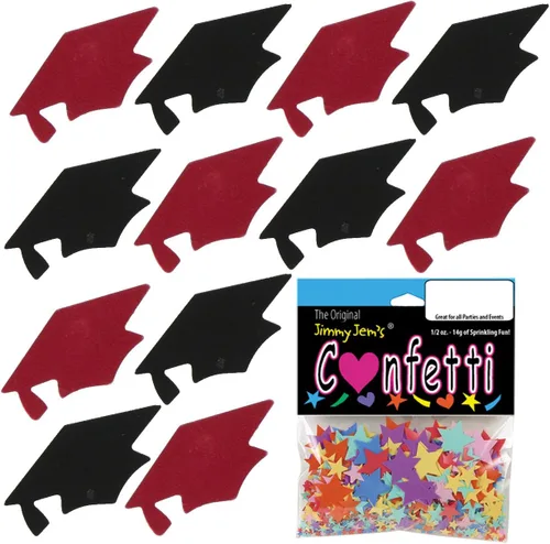 Miniatura 35 de Confetti Grad Cap Negro, Azul Marino Combo - 2 bolsas de media onza (1 oz)
