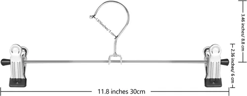 Miniatura 3 de NORTHERN BROTHERS - Perchas para pantalones - 50 unidades para mujeres, perchas de metal para ahorrar espacio para pantalones cortos, abrigos