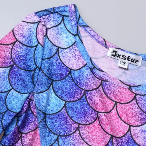 Miniatura 4 de Jxstar Vestidos a juego para niñas y muñecas de manga larga con diseño de unicornio y sirena