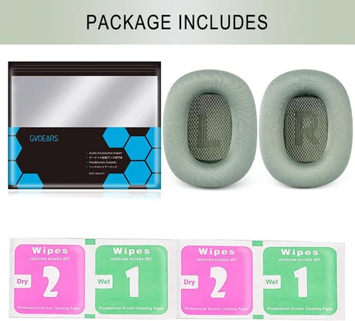 Miniatura 9 de GEVO Almohadillas de repuesto mejoradas para auriculares AirPods Max 1 y 2, almohadillas de tela de malla, almohadillas para los oídos con espuma