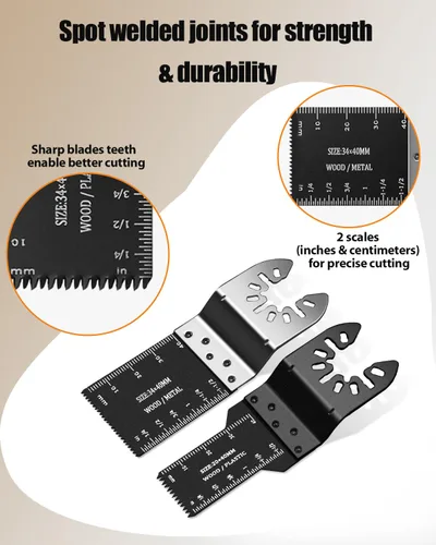 Miniatura 2 de AVID POWER 112 piezas Hojas de sierra oscilantes de liberación rápida Hojas multiherramienta oscilantes con lijas Accesorios universales