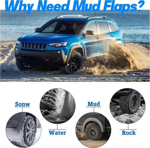 Miniatura 2 de BDFHYK Protectores contra salpicaduras de barro, 4 protectores de lodo laterales delanteros y traseros compatibles con Jeep Cherokee 2019-2020 5ª