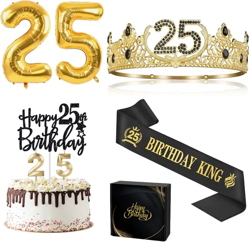 Miniatura 20 de Regalos de cumpleaños número 17 para niño, decoraciones de cumpleaños número 17 para niños, suministros de decoración de fiesta, incluyendo corona