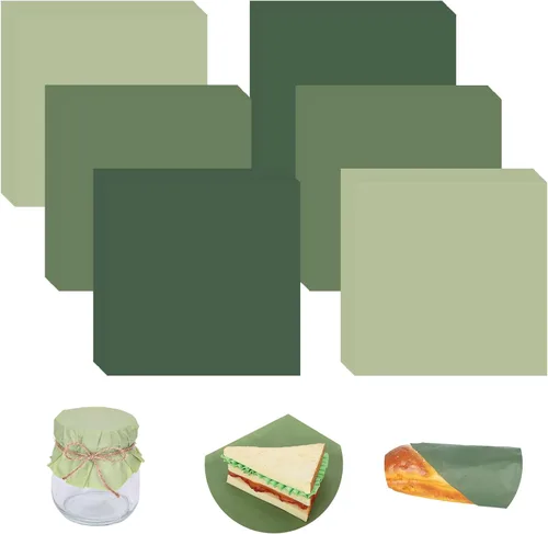 Miniatura 8 de Whaline 240 hojas de papel encerado azul polvoriento, papel de delicatessen azul sólido, 3 colores, envoltura de sándwich, cesta de pañuelos