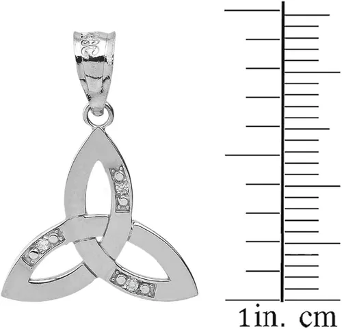 Miniatura 2 de Colgante de plata de ley 925 con diseño de nudo de Trinidad Celta