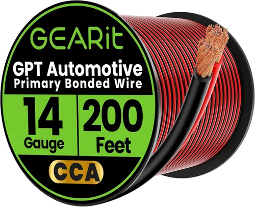 Miniatura 10 de GEARit Cable de calibre 12 (200 pies - negro/rojo) GPT Automotive Primary Bonded Wire - 2 conductores CCA para audio de automóvil, altavoz, arnés