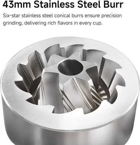 Miniatura 2 de HiBREW G4B - Molinillo de café manual con esfera ajustable externa, molino de rebabas cónicas de aluminio, ajustes numéricos y estuche de viaje