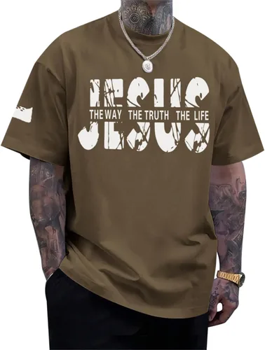 Miniatura 17 de Camisas de fe cristiana de Jesús para hombres, con versículo bíblico religioso, cruz religiosa, camiseta inspiradora, camisetas gráficas de gran