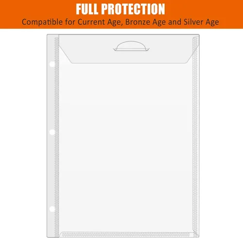 Miniatura 8 de Bolsas para cómics, fundas para encuadernación de cómics, paquete de 12 bolsas protectoras para cómics