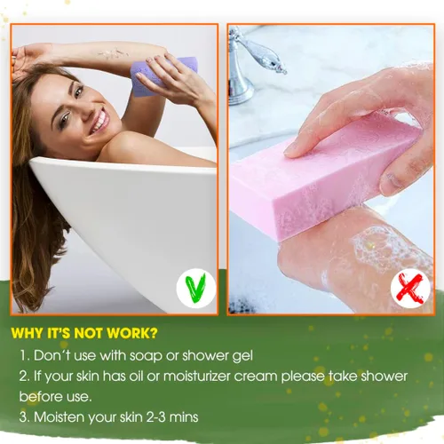 Miniatura 6 de Esponja exfoliante de baño, exfoliante de spa, esponja de ducha corporal de baño, removedor de esponja de piel muerta para adultos, bebés, mujeres