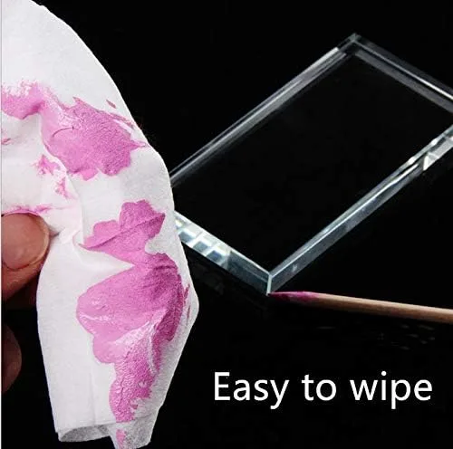 Miniatura 7 de Tablero de Vidrio Profesional para Arte de Uñas, Pintura, Mezcla de Colores, Paleta de Maquillaje, Extensión de Pestañas, Pegamento Adhesivo