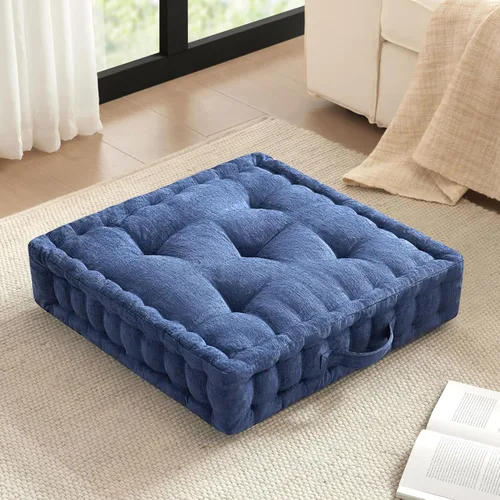 Miniatura 23 de Intelligent Design Azza Almohada de Piso, Cojines Grandes para Sentarse para Adultos, Almohada de Piso para Meditación o Yoga, Chenille Lustroso