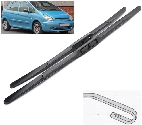 Escobillas híbridas para limpiaparabrisas delantero, compatibles con Citroen Xsara Picasso 1999-2005, escobillas de parabrisas de 26 pulgadas + 26