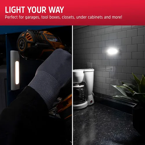 Miniatura 3 de Energizer Luz LED para debajo del gabinete, funciona con pilas, regulable, encendido y apagado manual, inalámbrico, montaje magnético de pared