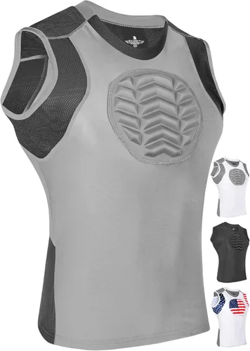 Miniatura 7 de Exxact Sports Protector de pecho de béisbol juvenil, camisa acolchada para el esternón y corazón, protector de pecho de sóftbol para niñas y jóvenes