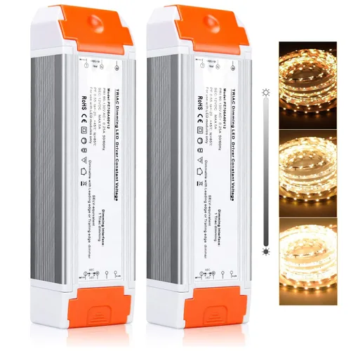 Miniatura 9 de Controlador LED regulable de 120 W, 12 V, funcionamiento silencioso, universal, regulado, 12 V CC, fuente de alimentación regulable, transformador
