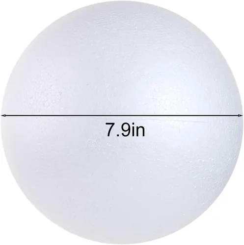 Miniatura 5 de CCINEE 2 piezas de 7.9 pulgadas de bolas de espuma blancas de poliestireno para manualidades, bolas de espuma para arte, manualidades, hogar