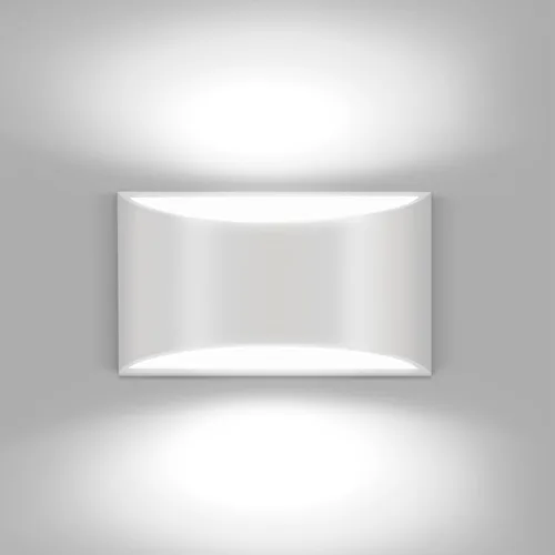 Miniatura 22 de Juego de 2 apliques de pared LED modernos negros con cable para interiores, luces de montaje en pared arriba y abajo, para sala de estar