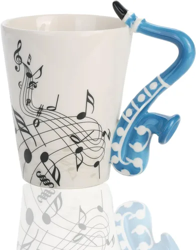 Miniatura 9 de Tazas de café con música de violín de 12.9 onzas, notas musicales, bebida, té, leche, taza de café, taza de música de cerámica, regalo para amigos