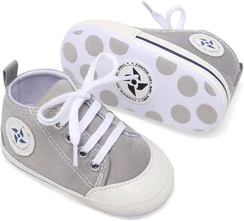 Miniatura 139 de Zapatos deportivos de lona de lona para bebés y niñas, suela antideslizante suave, suela antideslizante